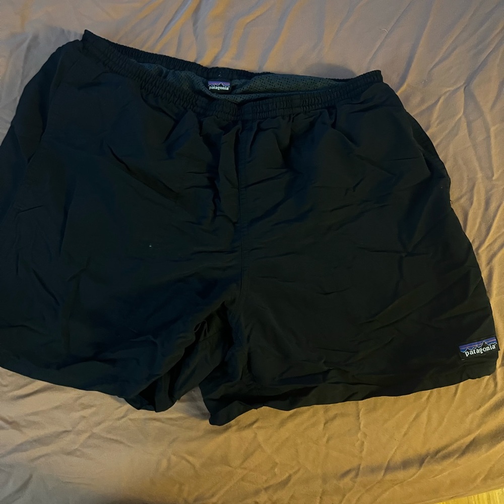 Black Patagonia Swim Trunks with pockets